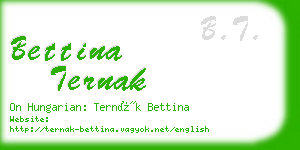 bettina ternak business card